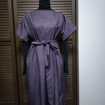 순수 실크 오시마 명주 턱 원피스