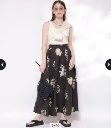 Rirandture 보타니컬 프린트 볼륨 스커트