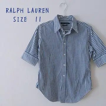 Ralph 랄프 로렌 스트라이프 5부 기장 셔츠
