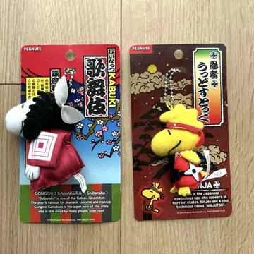 PEANUTS 2개 세트 스누피 우드스탁 일본 가부키 스모