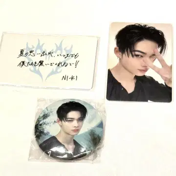 ENHYPEN NIKI 니키 메시지 카드 캔뱃지 트레카