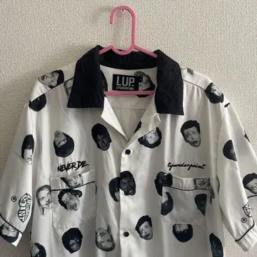 LUP 네버다이 반팔 셔츠 유명인 얼굴 프린트