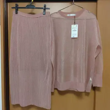 ZARA 자라 시스루 라메 스커트 셋업 상의 M 스커트 S