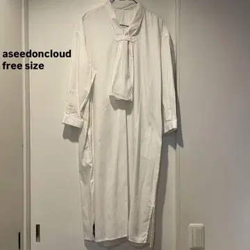 aseedoncloud 프리 사이즈 화이트 셔츠 원피스