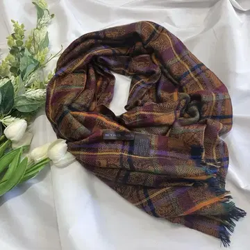 ETRO 캐시미어 실크 스톨 숄 페이즐리 무늬