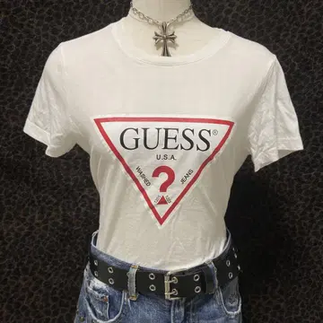 archive 헤이세이 갸루 Y2K GUESS 피치T 로고 BL82