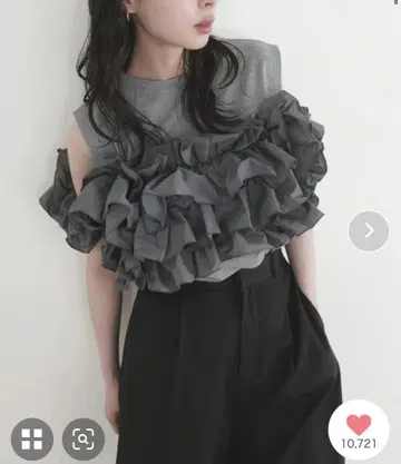 새상품 LIAN 프릴 뷔스티에 도킹 T
