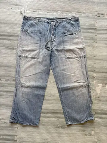 Grown in the sun 라이트 블루 데님 팬츠 사이즈 2 면 린넨