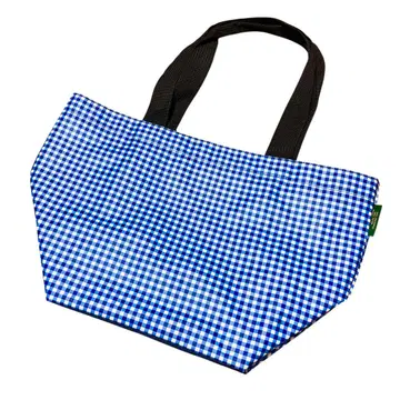 새상품급 Herve Chapelier 깅엄 체크 토트백