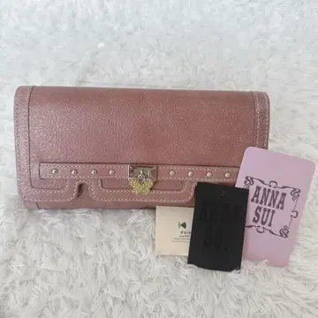 [컨디션 최상] ANNA SUI 장지갑 가마구치 버터플라이 핑크
