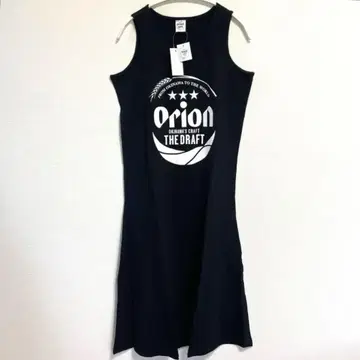 [택 포함 새상품] orion 오리온 맥주 슬리브리스 롱 원피스 블랙