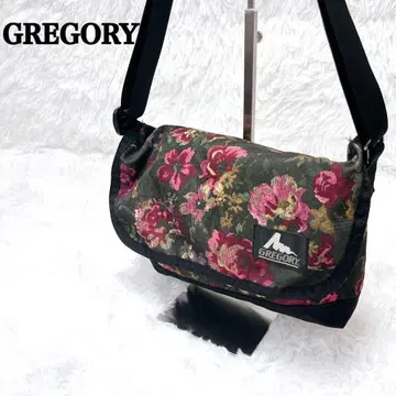 희귀 초레어 GREGORY 그레고리 숄더백 구형 로고 꽃무늬
