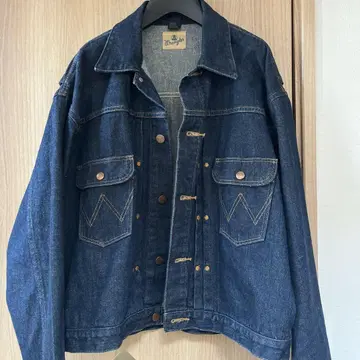 Wrangler 데님 자켓 M 다크 블루 나노 유니버스 별주