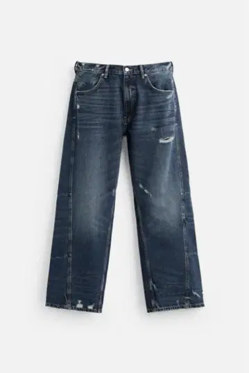 새상품 ZARA 자라 심 디테일 배기 데님 팬츠 EU36 jp29