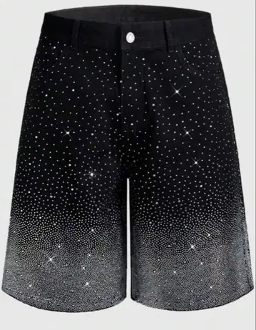 Rhinestone Shorts 하프 팬츠 y2k