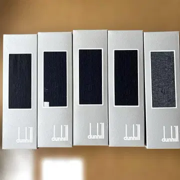 dunhill 블랙 그레이 네이비 삭스 5족 세트
