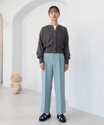 CITEN 시텐 턱 세미 와이드 팬츠