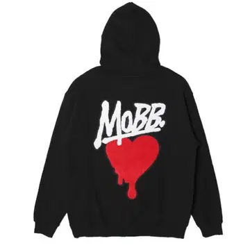MoBB 후드 부착 후드티 블랙
