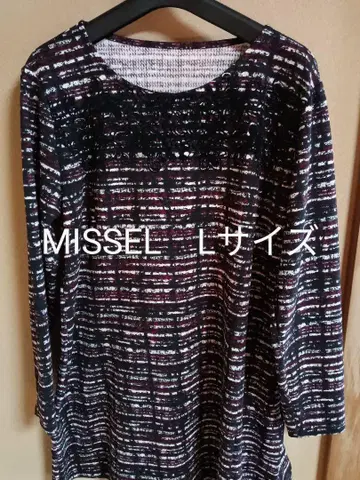 MISSSEL 스트라이프 패턴 긴팔 튜닉 L 사이즈