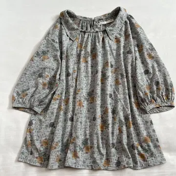 conges payes 콩쥬페이에 꽃 7부 소매 블라우스