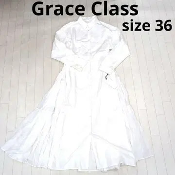 249 1 Grace Class 화이트 셔츠 원피스 택 포함 36