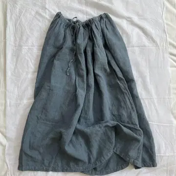nest robe 네스트로브 린넨 스커트 색스 블루