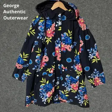 George Authentic Outerwear 꽃무늬 마운틴 후드티