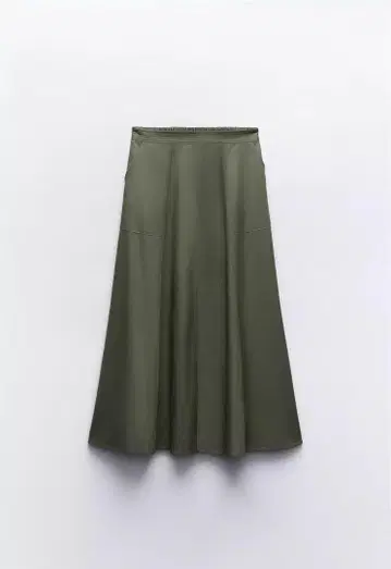 ZARA 레이어 미디 스커트 카키 M 8741/070