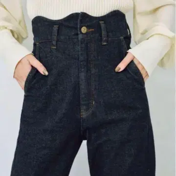 eaphi WAVE DESIGN HIGH WAIST DENIM short