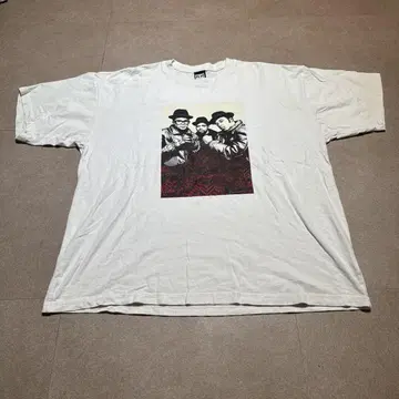 Obey run dmc 반팔 t셔츠 화이트 밴딩 힙합 L