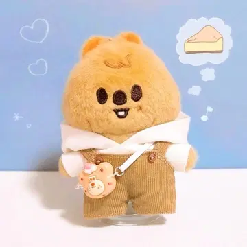 미니백 포함 후드티 세트 10cm 봉제 인형 의류