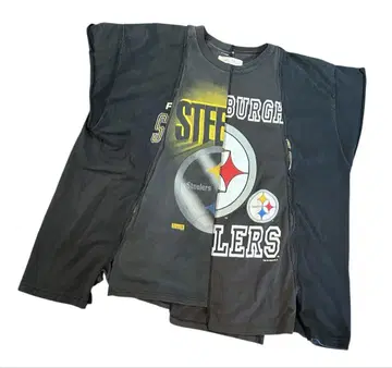 77circa 리메이크 재구축 지퍼 티셔츠 NFL 빅 실루엣