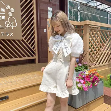 LIZLISA 프릴 리본 살로펫