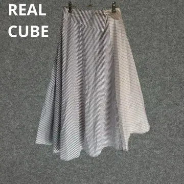 REAL CUBE huitieme nid 스트라이프 플레어 스커트