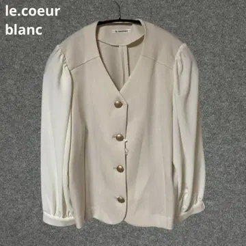 le.coeur blanc 조젯 슬리브 V넥 블라우스