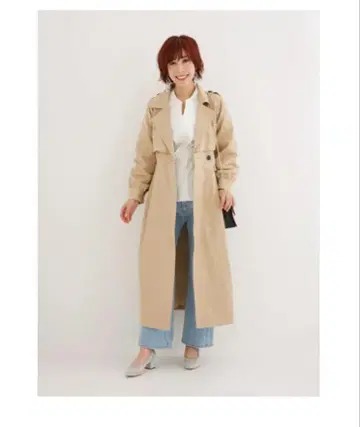 COHINA 롱 플레어 트렌치코트
