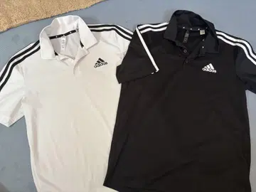 adidas 폴로셔츠 2색 세트 화이트 블랙