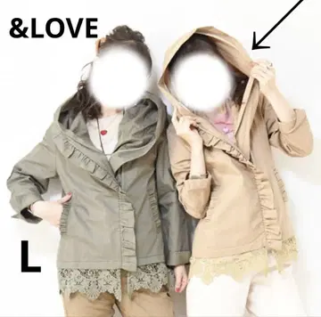 [새상품급] &LOVE 플라워 레이스 페미닌 프릴 블루종