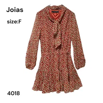 조이아스 Joias 원피스 무릎 기장 꽃무늬 긴팔 FREE 세련됨