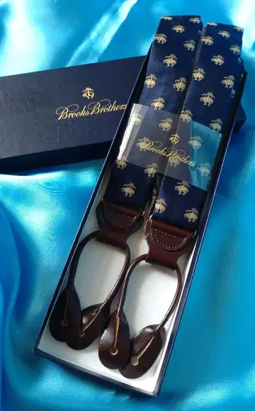 Brooks Brothers 서스펜더 네이비 엠블럼 패턴