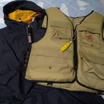 낚시용 조끼 베이지, 폴리에스테르 후드티 네이비 블랙