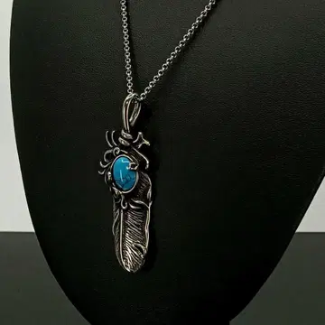 빈티지 실버 위저 터키석 목걸이 펜던트
