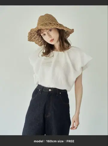 [컨디션 최상] hinari 벌룬 블라우스 화이트