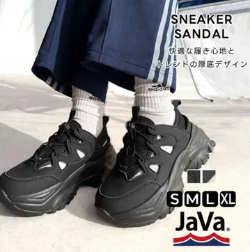 JaVa 스니커즈 샌들 블랙 S 여성용 새상품