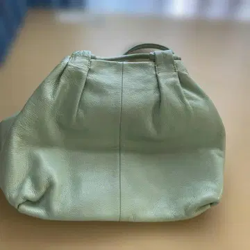 캐주얼 백 라이트 그린 가죽 핸드백