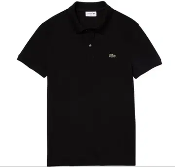 LACOSTE 피케 셔츠 슬림핏 블랙