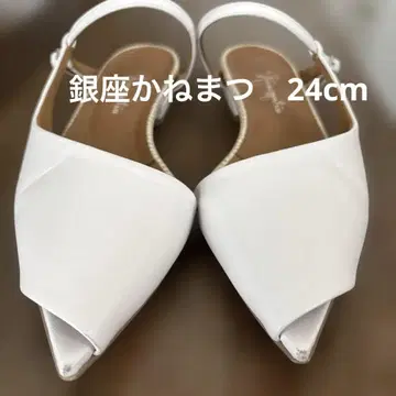 GINZA Kanematsu 샌들 화이트 24cm