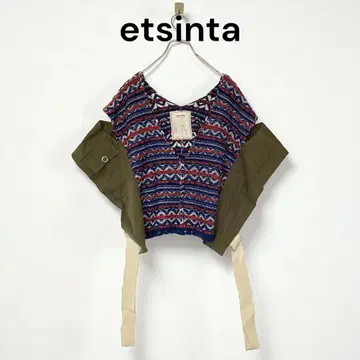 새상품급 etsinta 에신타 밀리터리 리메이크 페어아일 베스트 네이비