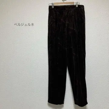 [벨쥬르네] 다크 퍼플 패턴 블랙 슬랙스 b182