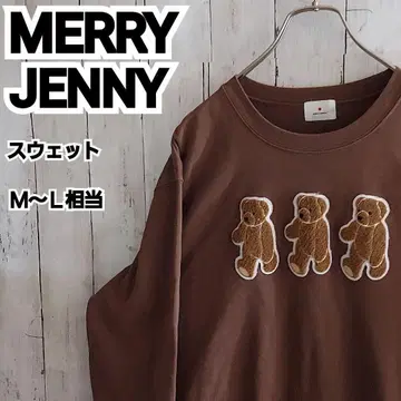 [ MERRY JENNY ] 베어 자수 맨투맨 티셔츠 M~L 상당 브라운